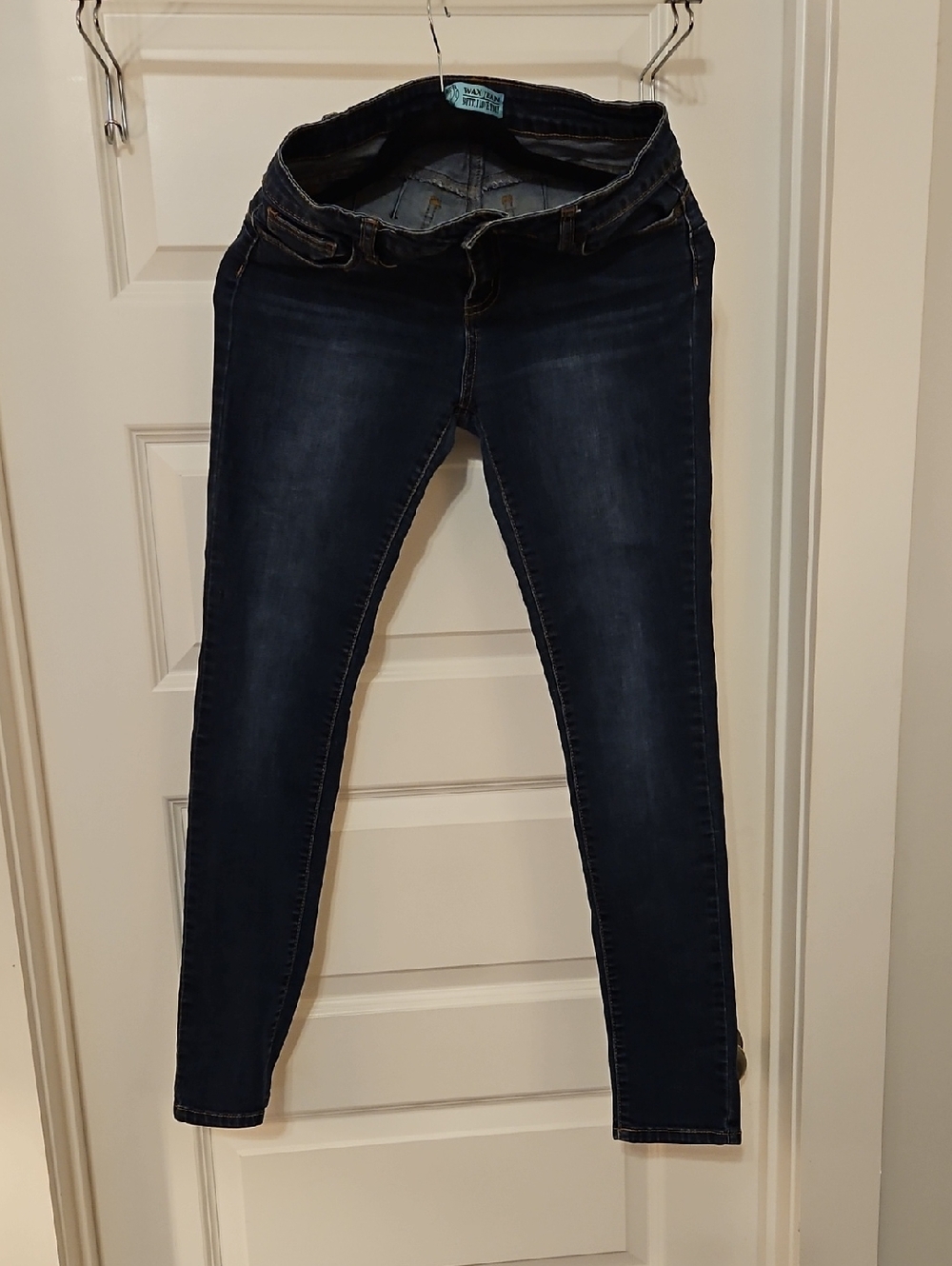 Women’s Dark Blue Skinny Jeans.  Wax JEAN , Butt , I Love YOU (BRAND)